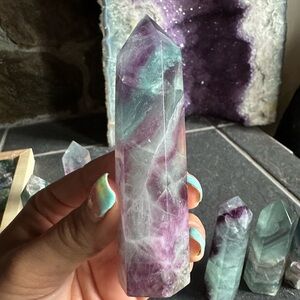 Rainbow Fluorite Towers 🌈✨ – Vibrant Natural Crystals  ( choice of 1)
